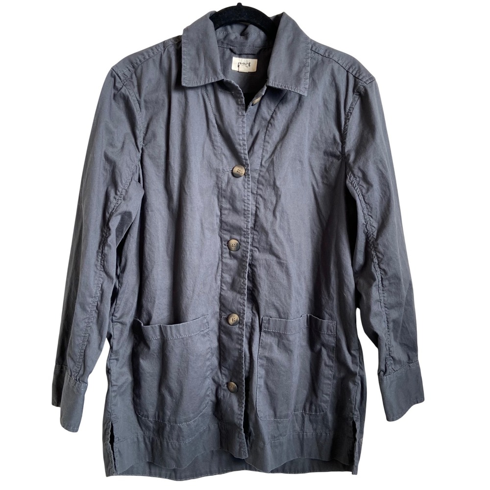 Pact Womens Organic Cotton Chore Coat Jacket Charcoal Gray Size M